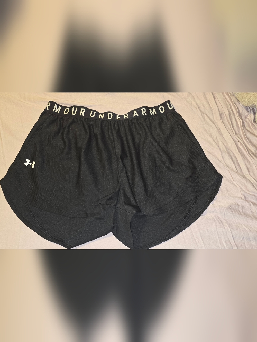 Under Armour Women’s Black Logo Elastic-Waist Athletic Shorts